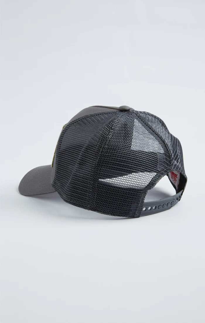 SikSilk Og Patch Trucker - Grey - Image 3
