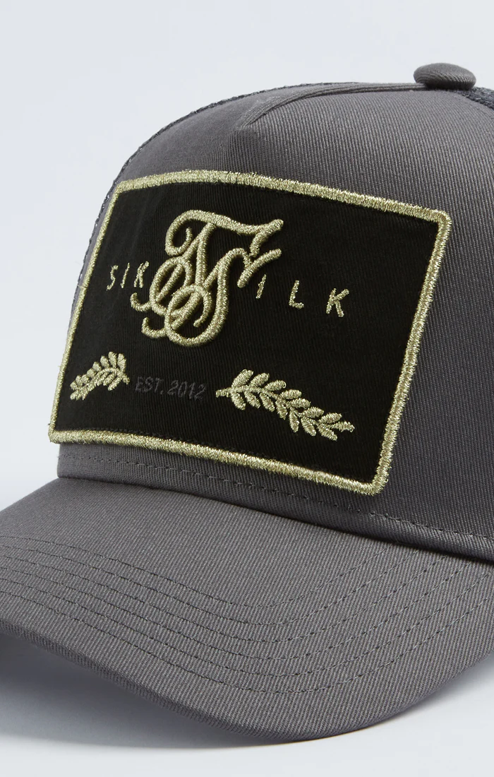 SikSilk Og Patch Trucker - Grey - Image 4