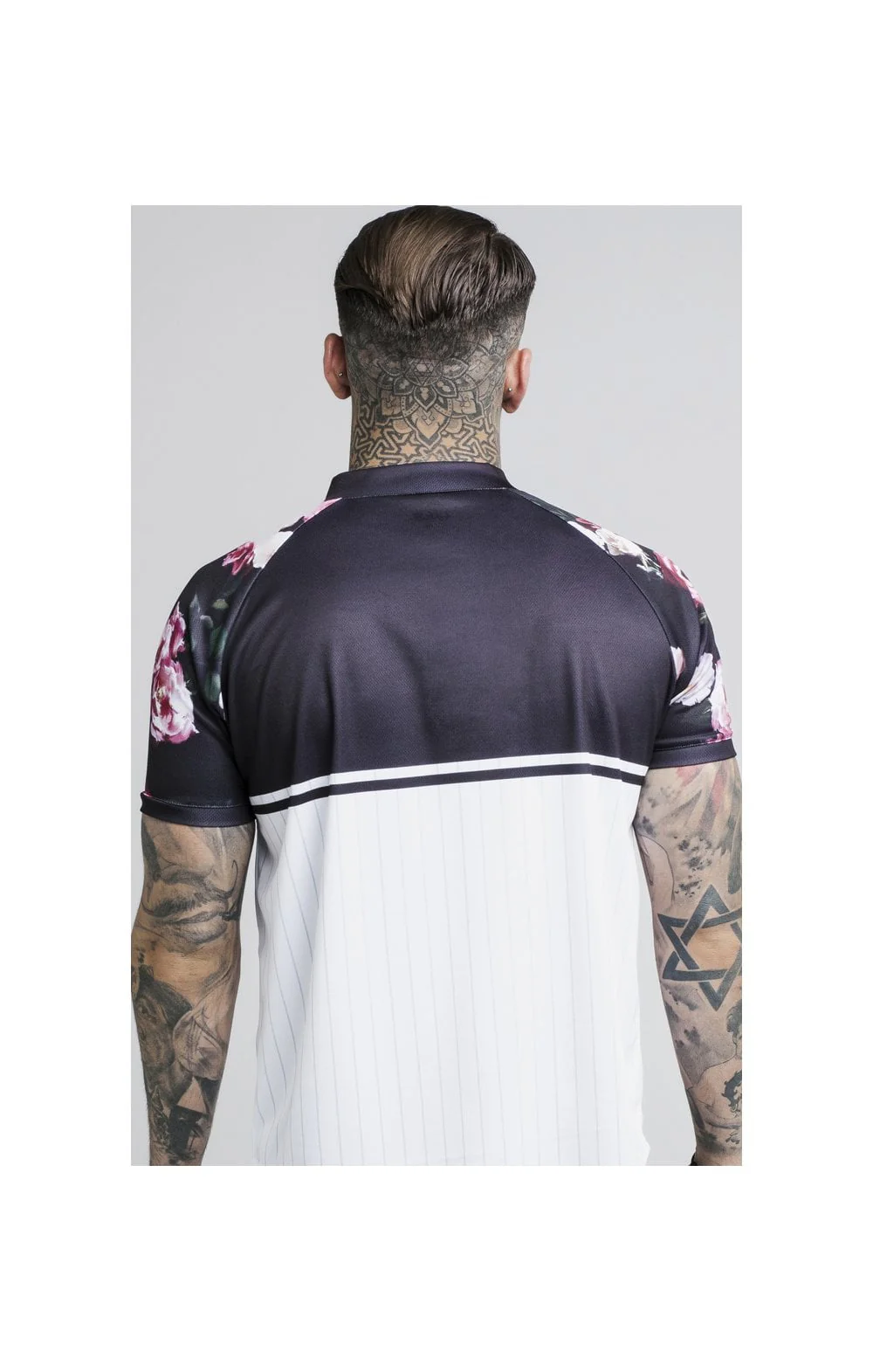 SikSilk Oil Paint Baseball Tee - White - Image 5