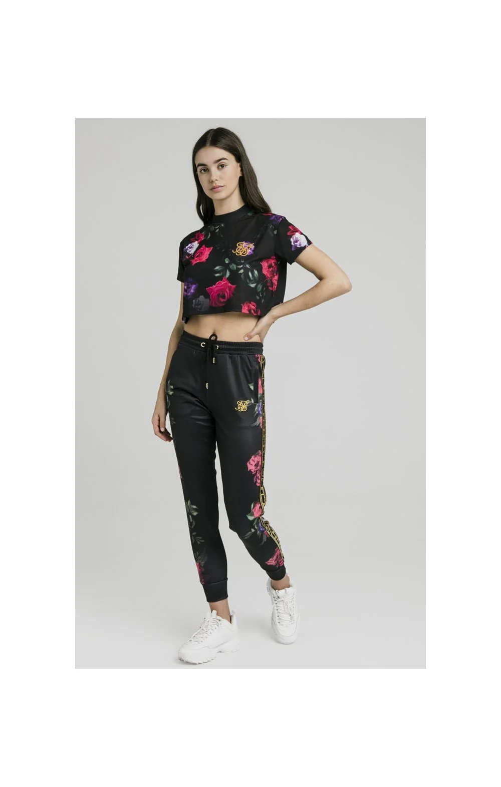 SikSilk Oil Paint Crop Tee - Black - Image 5