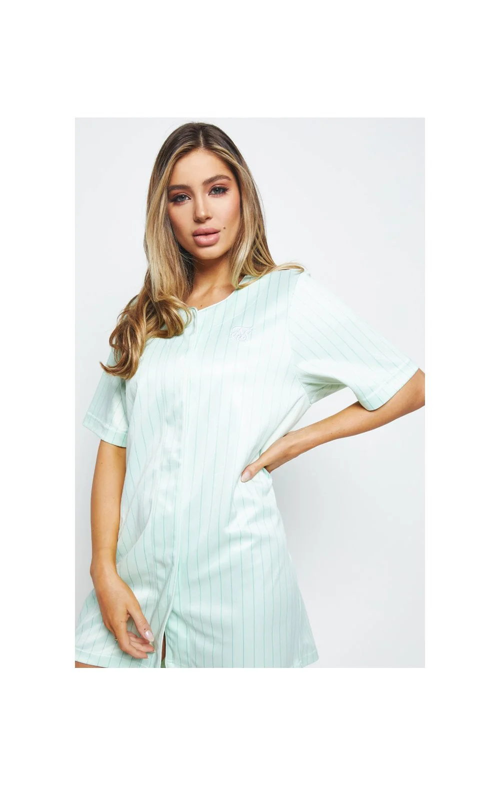 SikSilk Opal Baseball Jersey - Mint - Image 2