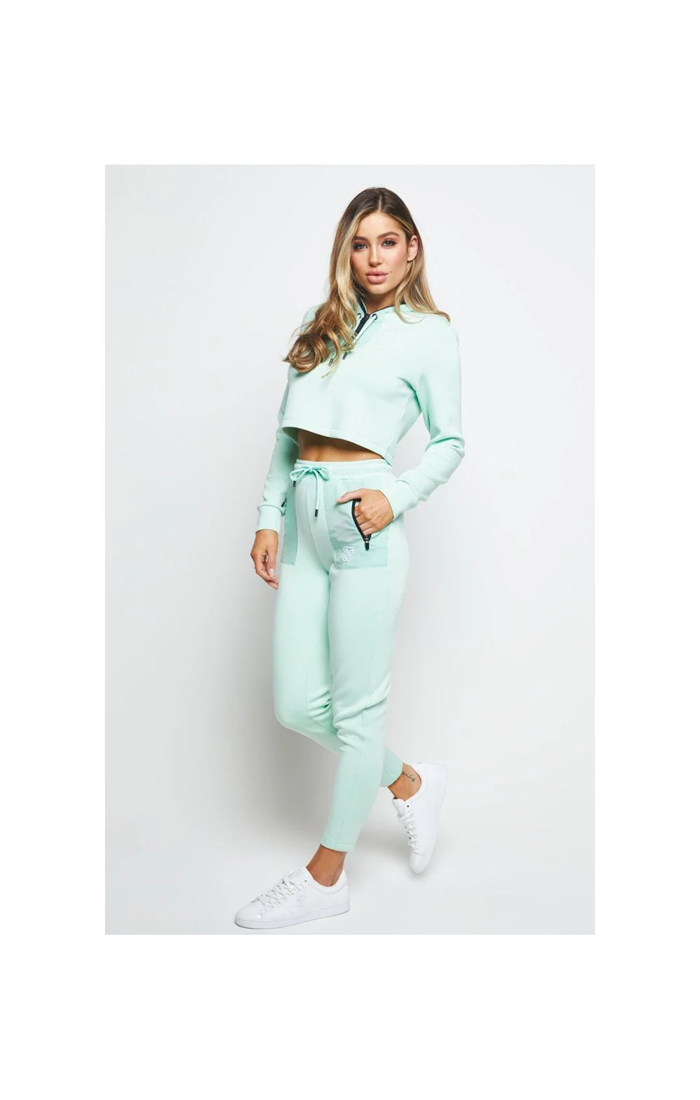SikSilk Opal Track Top - Mint - Image 8