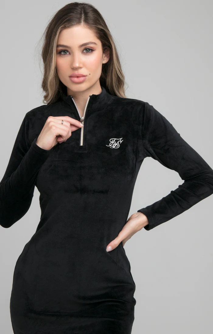 SikSilk Opulent Bodycon Dress - Black - Image 2