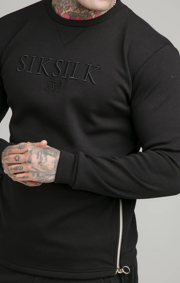 Black Opulent Crew Neck Sweatshirt - Image 3