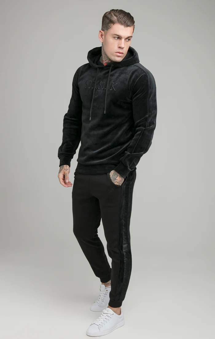 Black Opulent Paneled Overhead Hoodie - Image 3