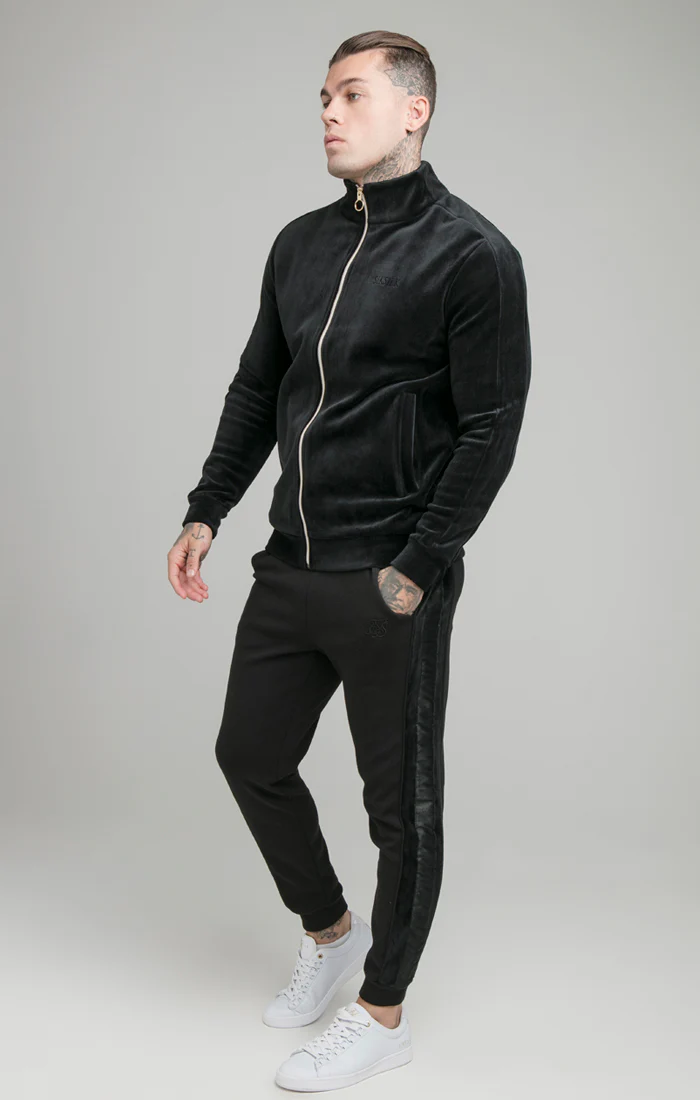 Black Opulent Paneled Zip Through - Image 3
