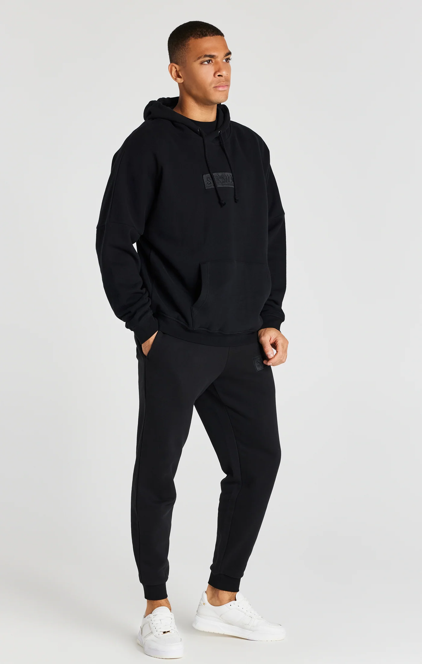 Black Overhead Drop Shoulder Hoodie - Image 4