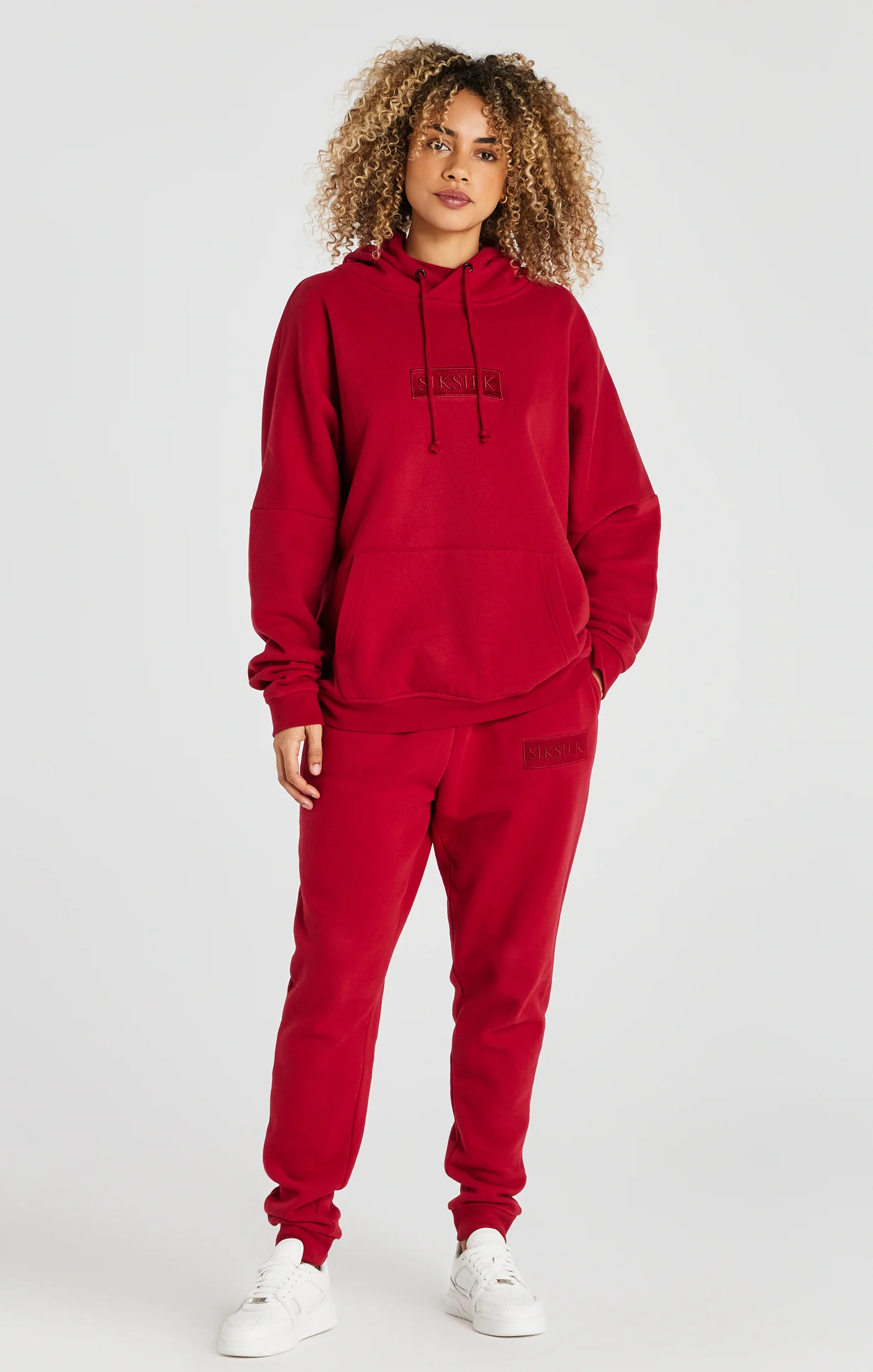 Red Overhead Drop Shoulder Hoodie - Image 6