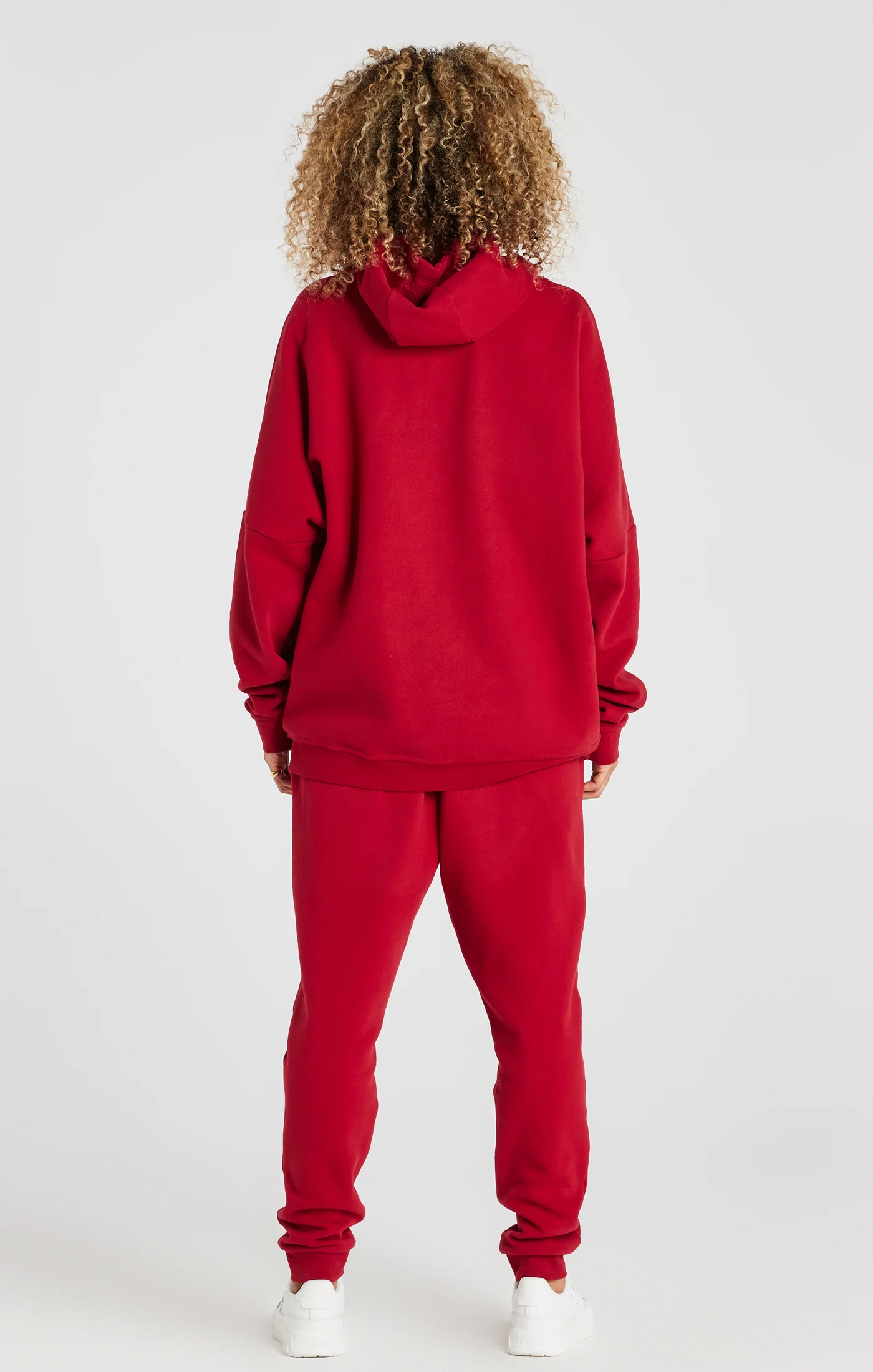 Red Overhead Drop Shoulder Hoodie - Image 7