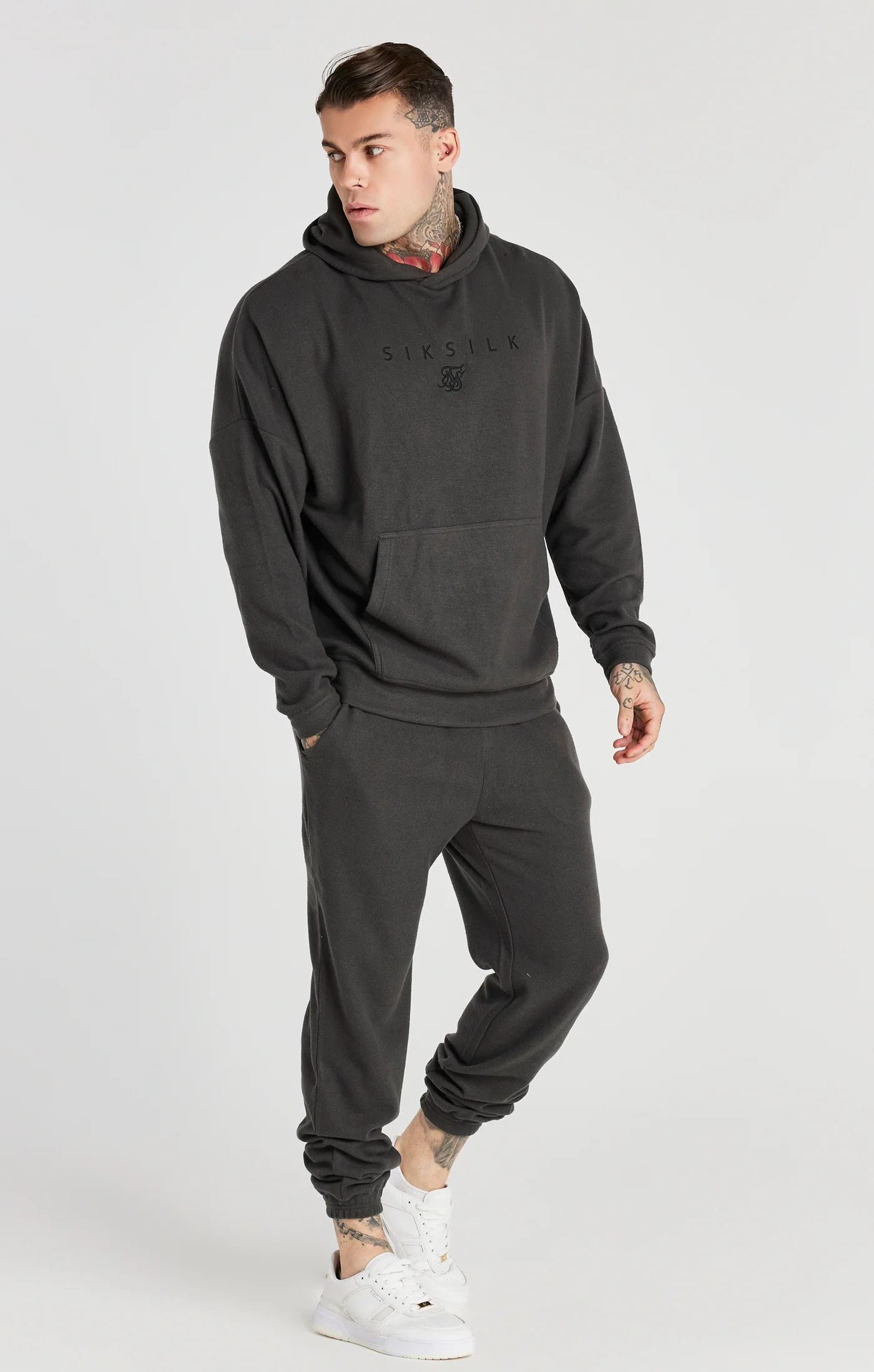 Grey Overhead Rib Hoodie - Image 4