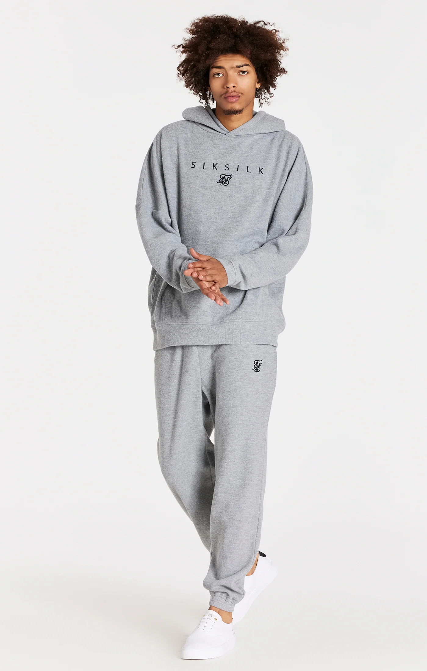 Grey Overhead Rib Hoodie - Image 4