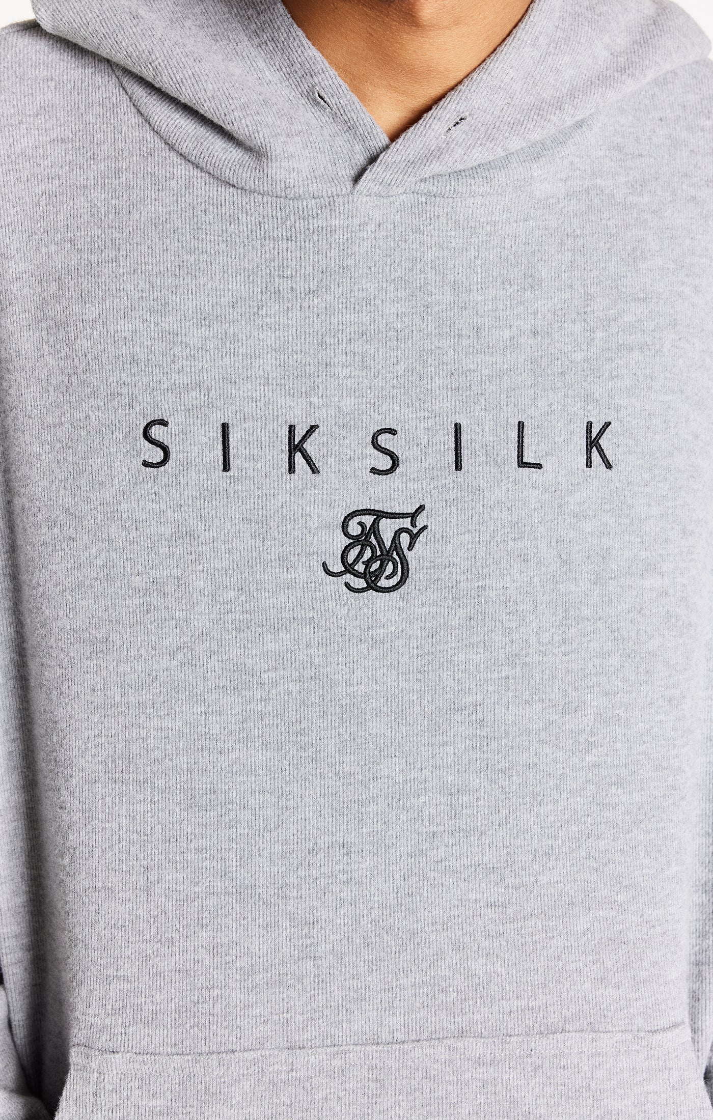 Grey Overhead Rib Hoodie - Image 7