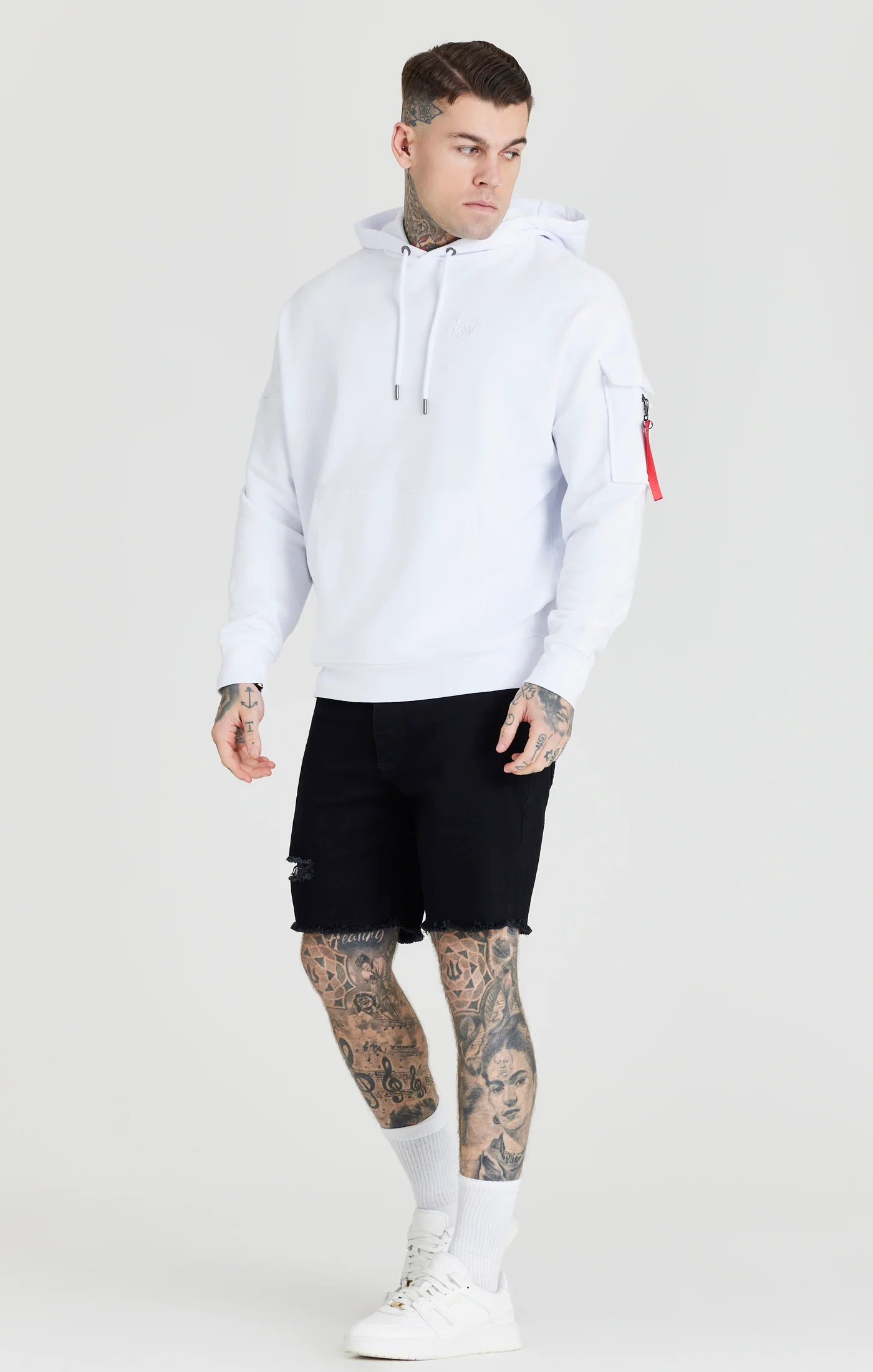White Overhead Flight Hoodie - Image 2