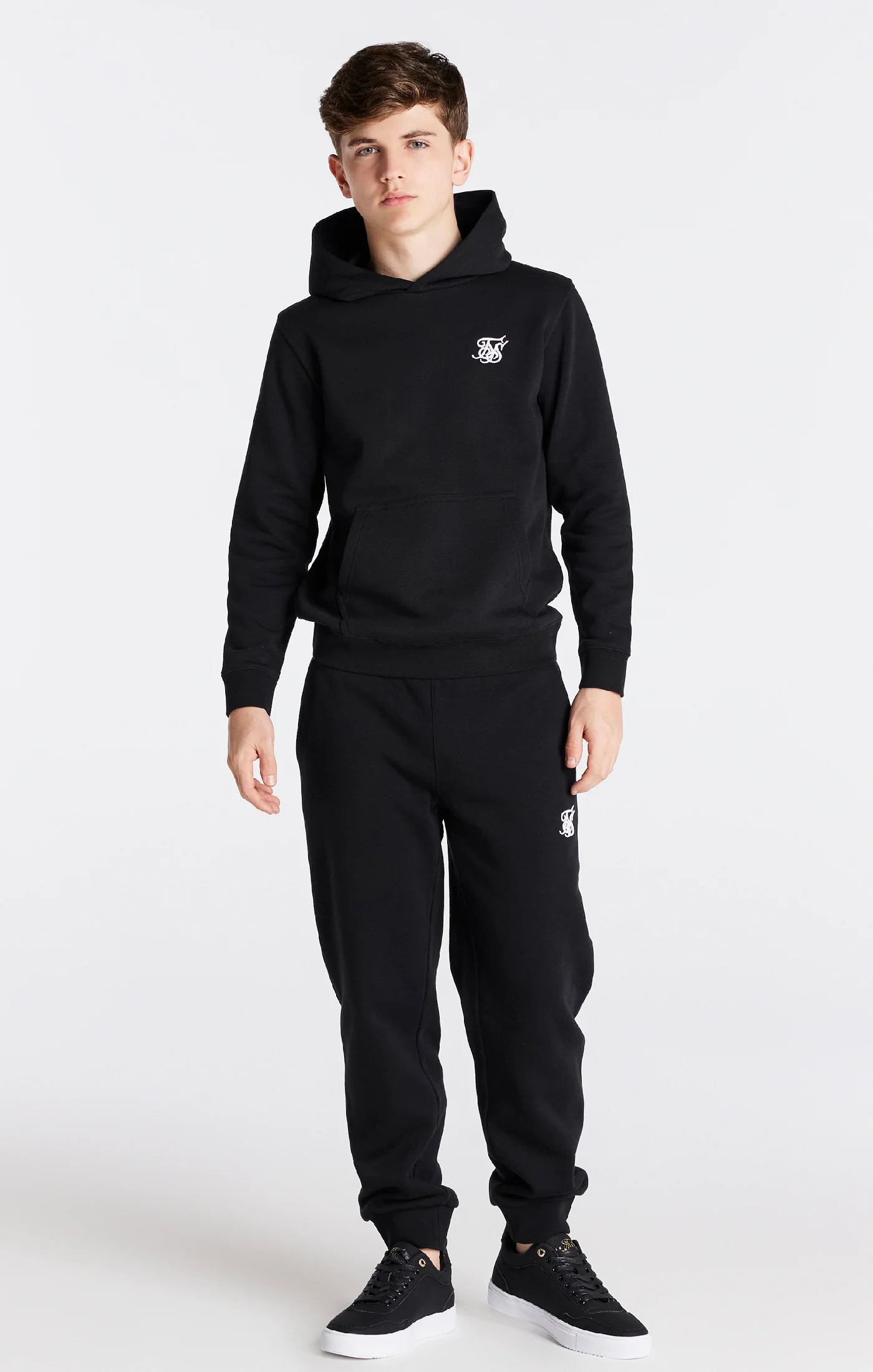 Boys Black Essentials Overhead Hoodie - Image 3