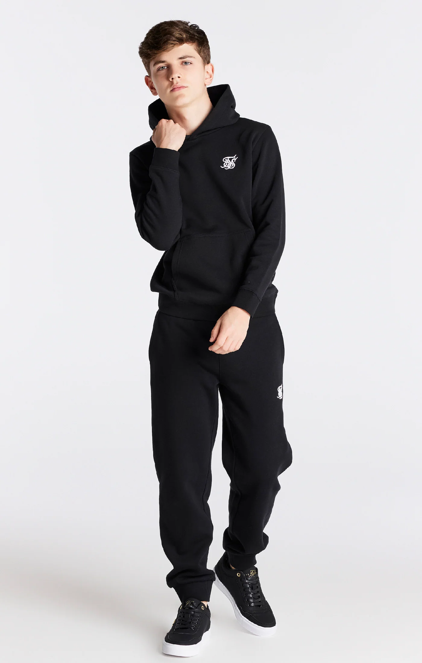 Boys Black Essentials Overhead Hoodie - Image 4