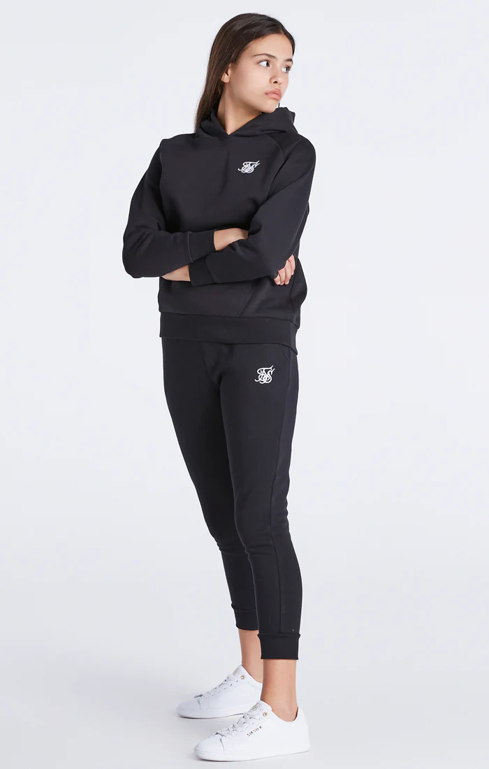 Girls Black Essentials Overhead Hoodie - Image 2