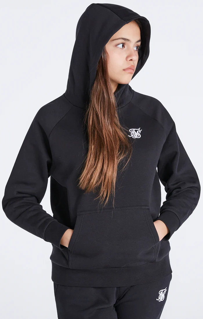 Girls Black Essentials Overhead Hoodie - Image 6