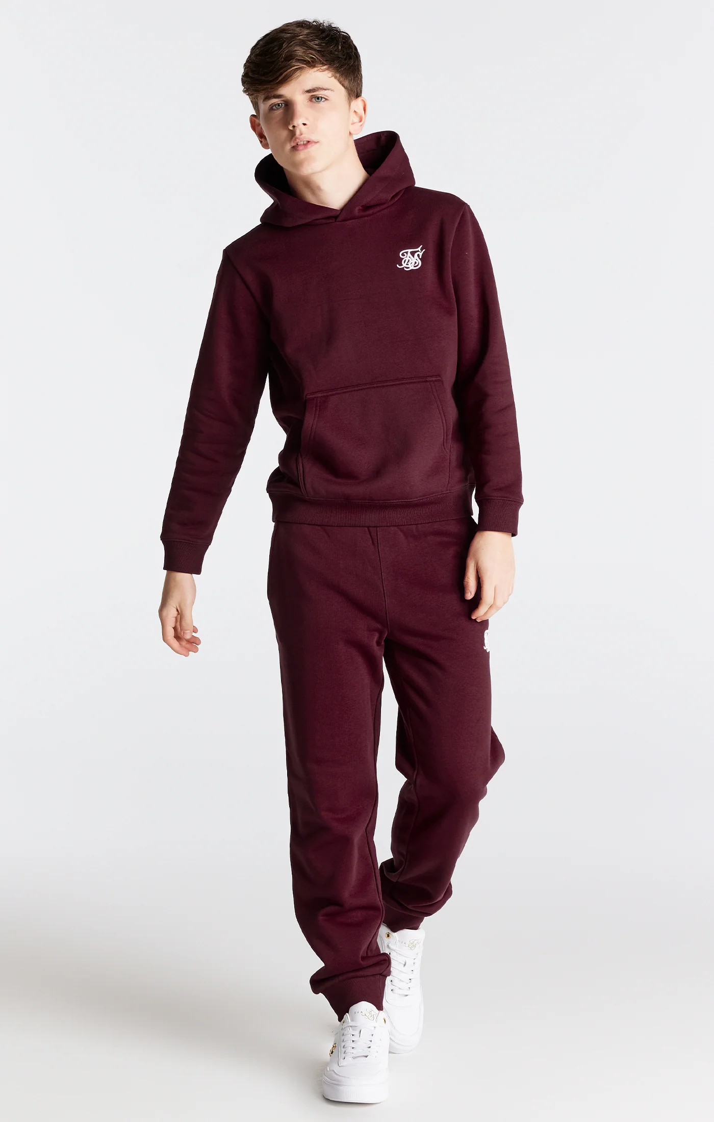 Boys Burgundy Essentials Overhead Hoodie - Image 3