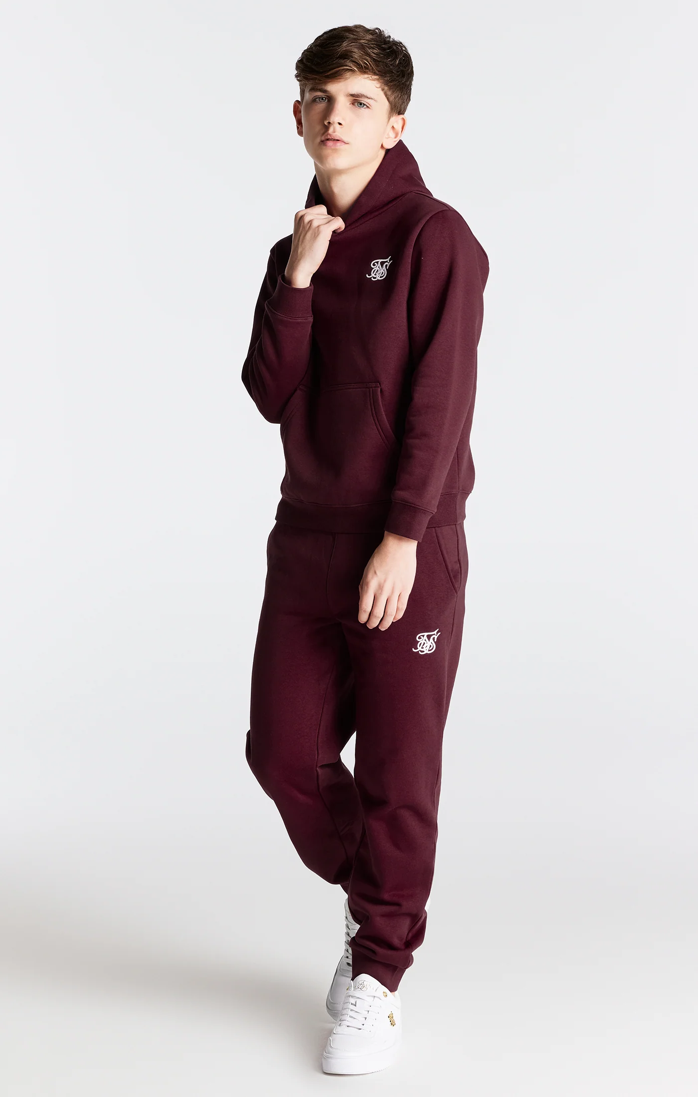 Boys Burgundy Essentials Overhead Hoodie - Image 4