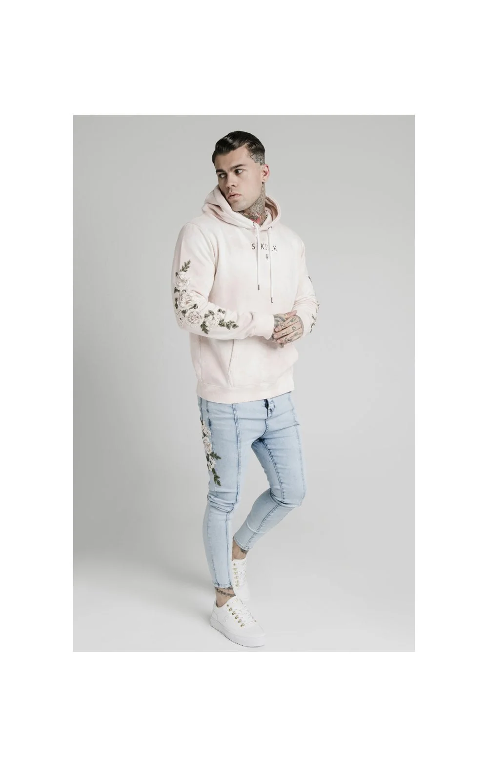 SikSilk Overhead Hoodie - Dusky Pink - Image 3