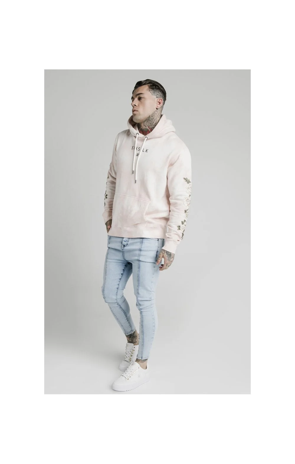 SikSilk Overhead Hoodie - Dusky Pink - Image 4