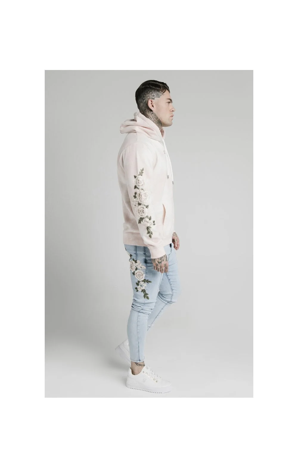 SikSilk Overhead Hoodie - Dusky Pink - Image 6
