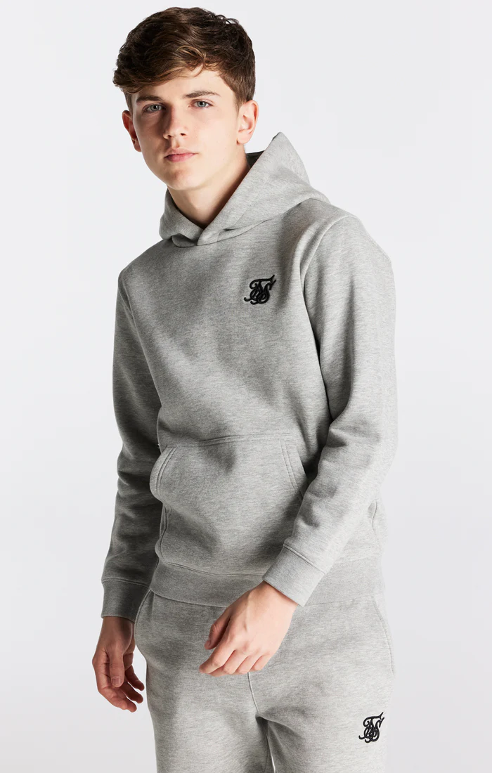 Boys Grey Marl Essentials Overhead Hoodie - Image 7