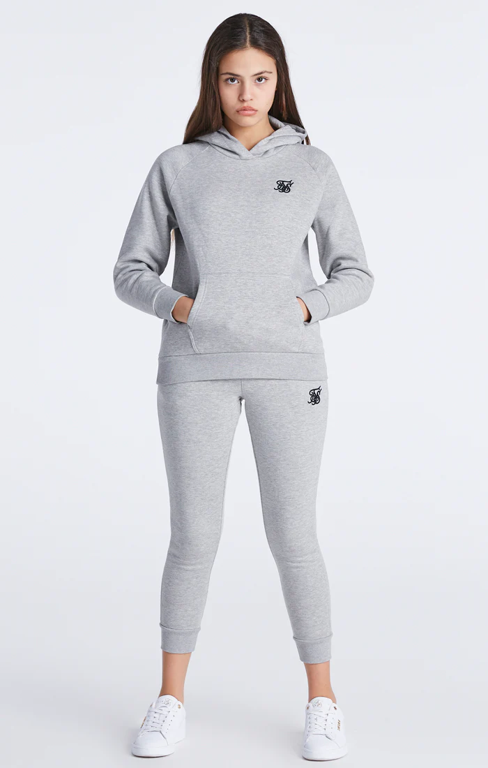 Girls Grey Marl Essentials Overhead Hoodie - Image 2