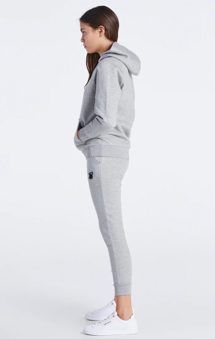 Girls Grey Marl Essentials Overhead Hoodie - Image 4