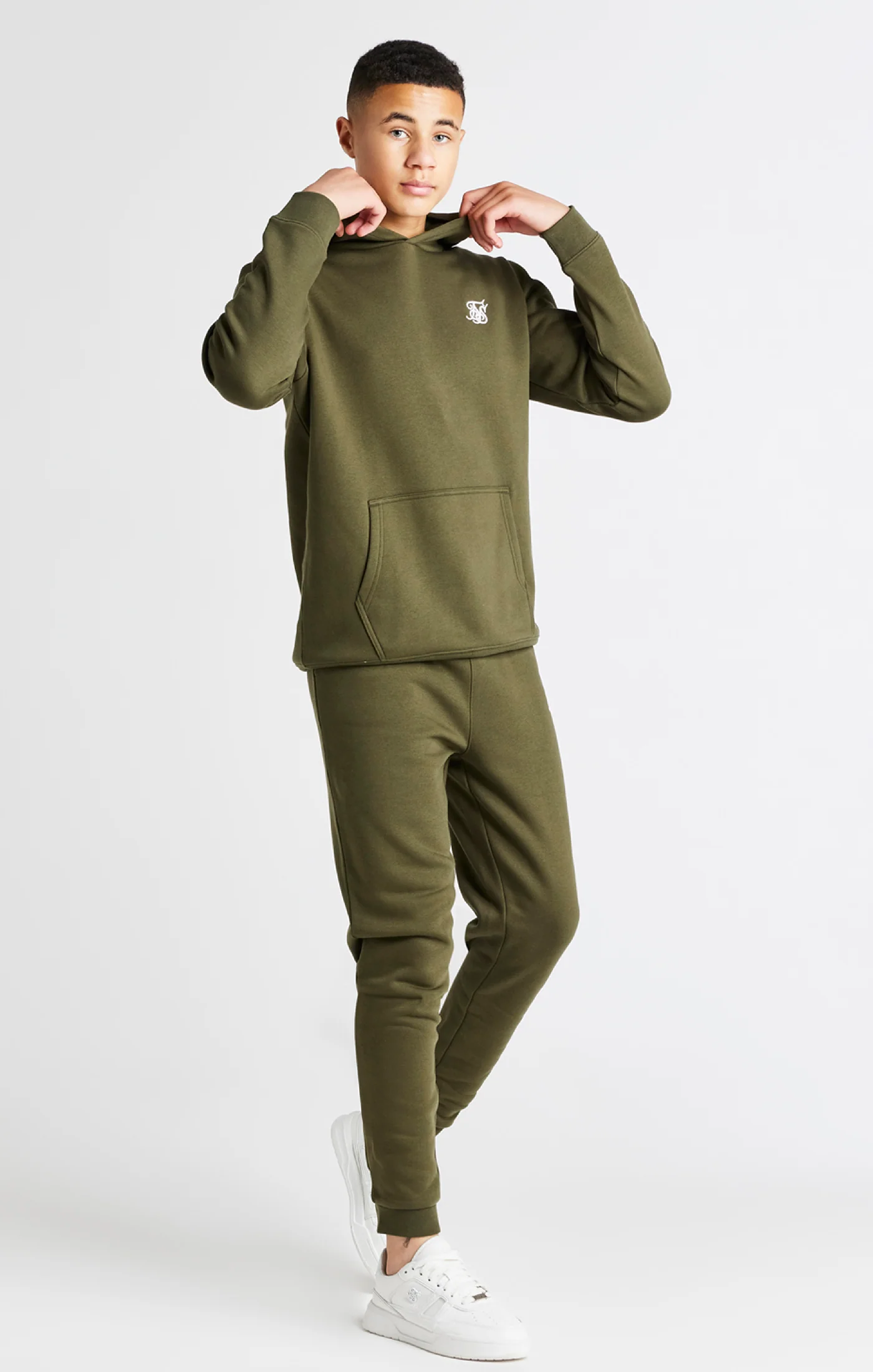 Boys Khaki Overhead Hoodie - Image 4