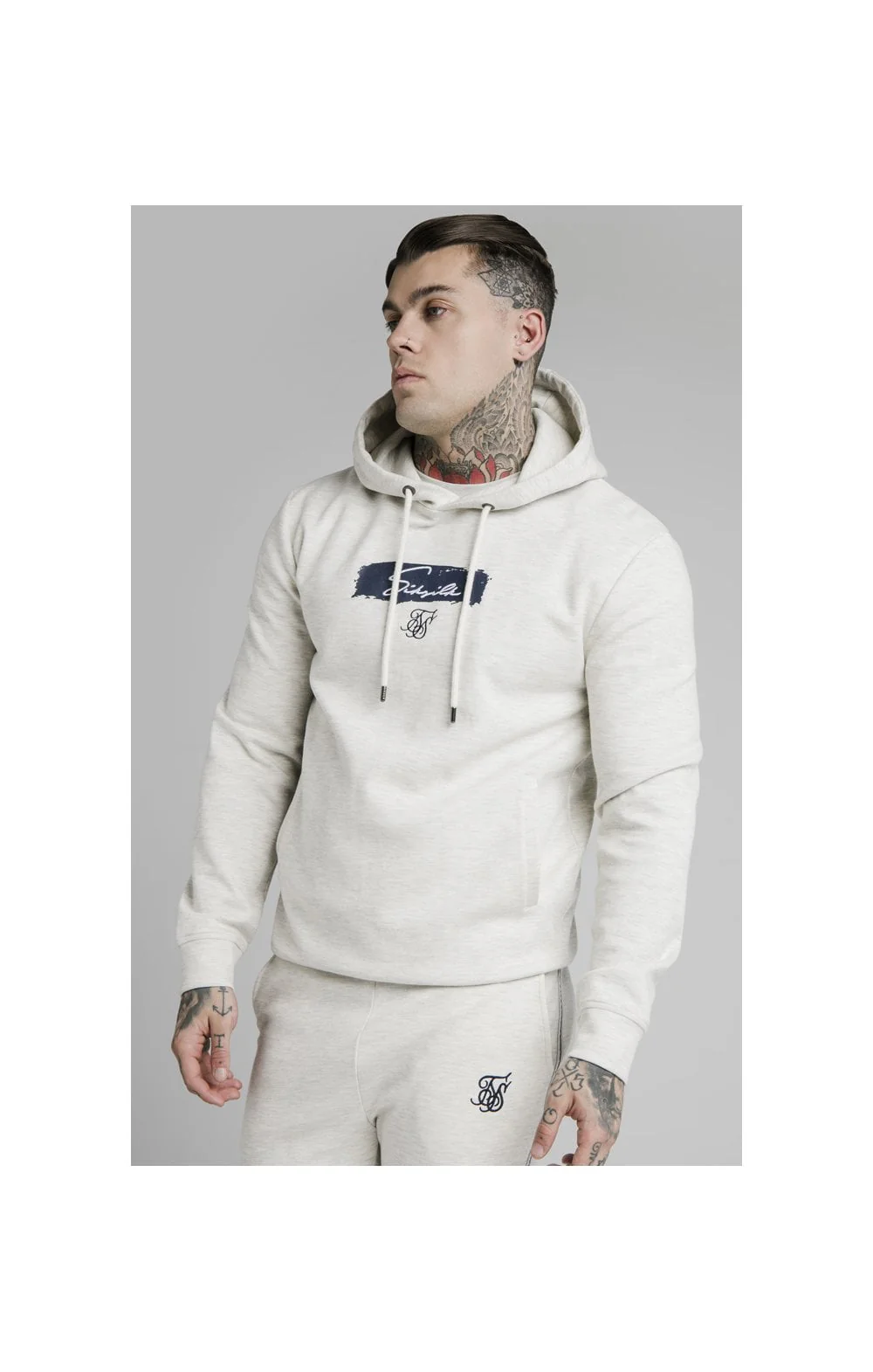 SikSilk Overhead Hoodie - Light Grey