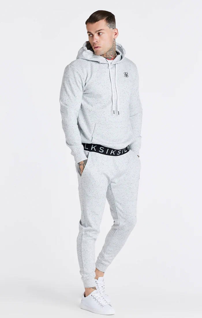 Grey Marl Overhead Hoodie - Image 3