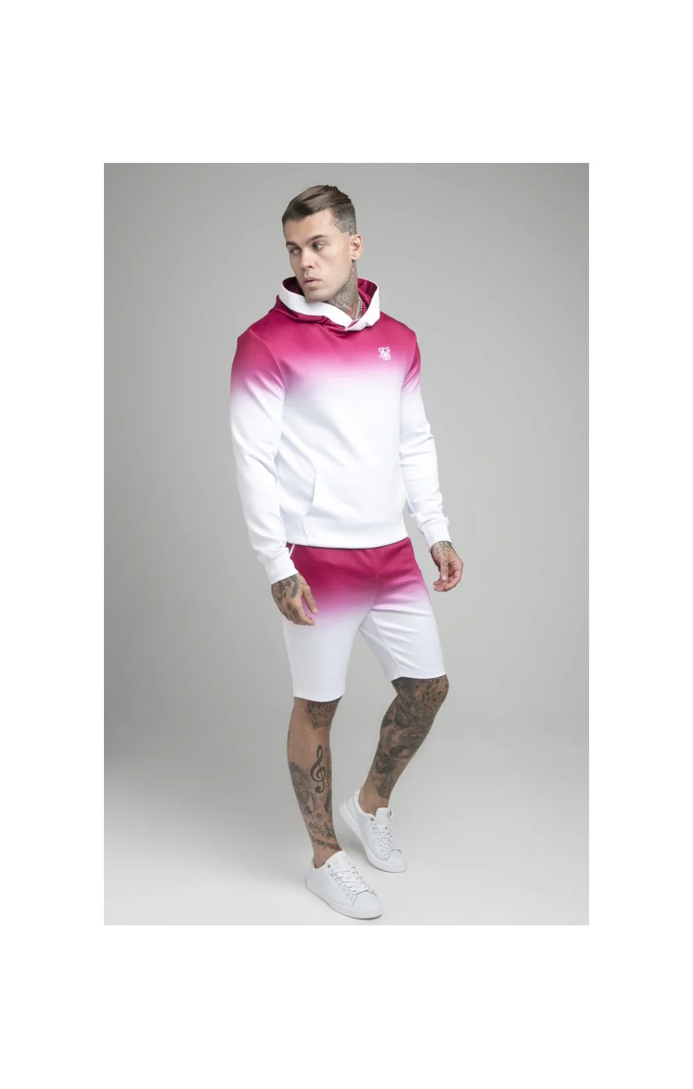Pink Overhead Tape Fade Hoodie - Image 3