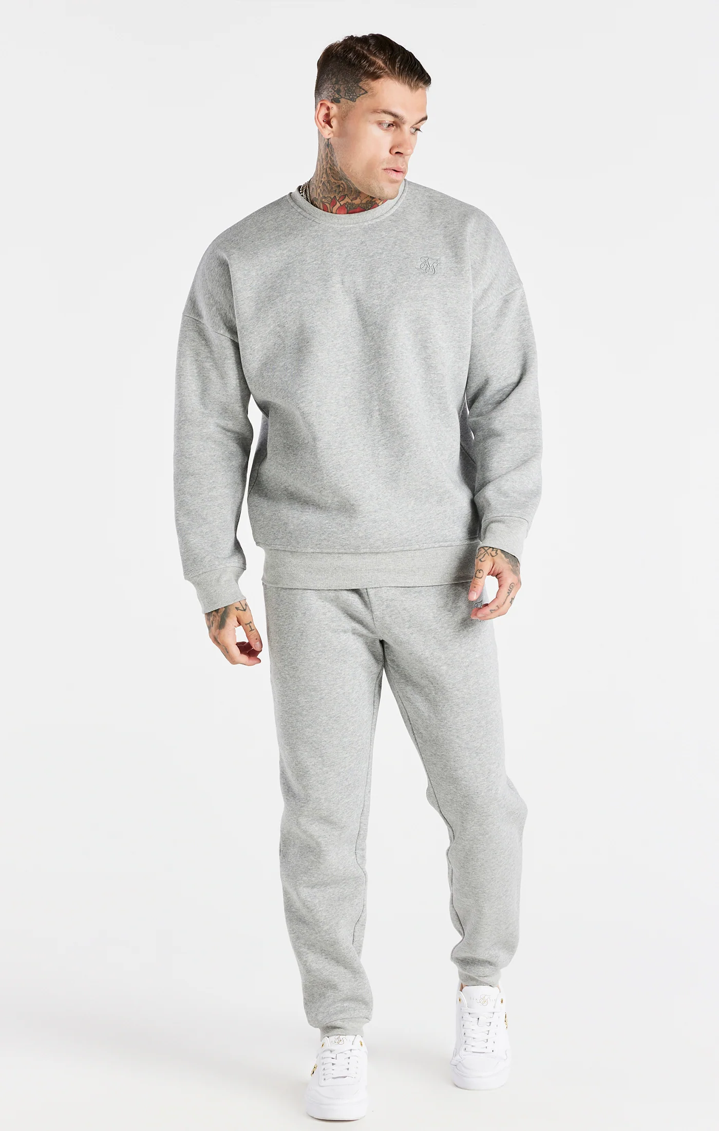 Grey Oversized Sweatshirt And Jogger Tracksuit Set - Image 6