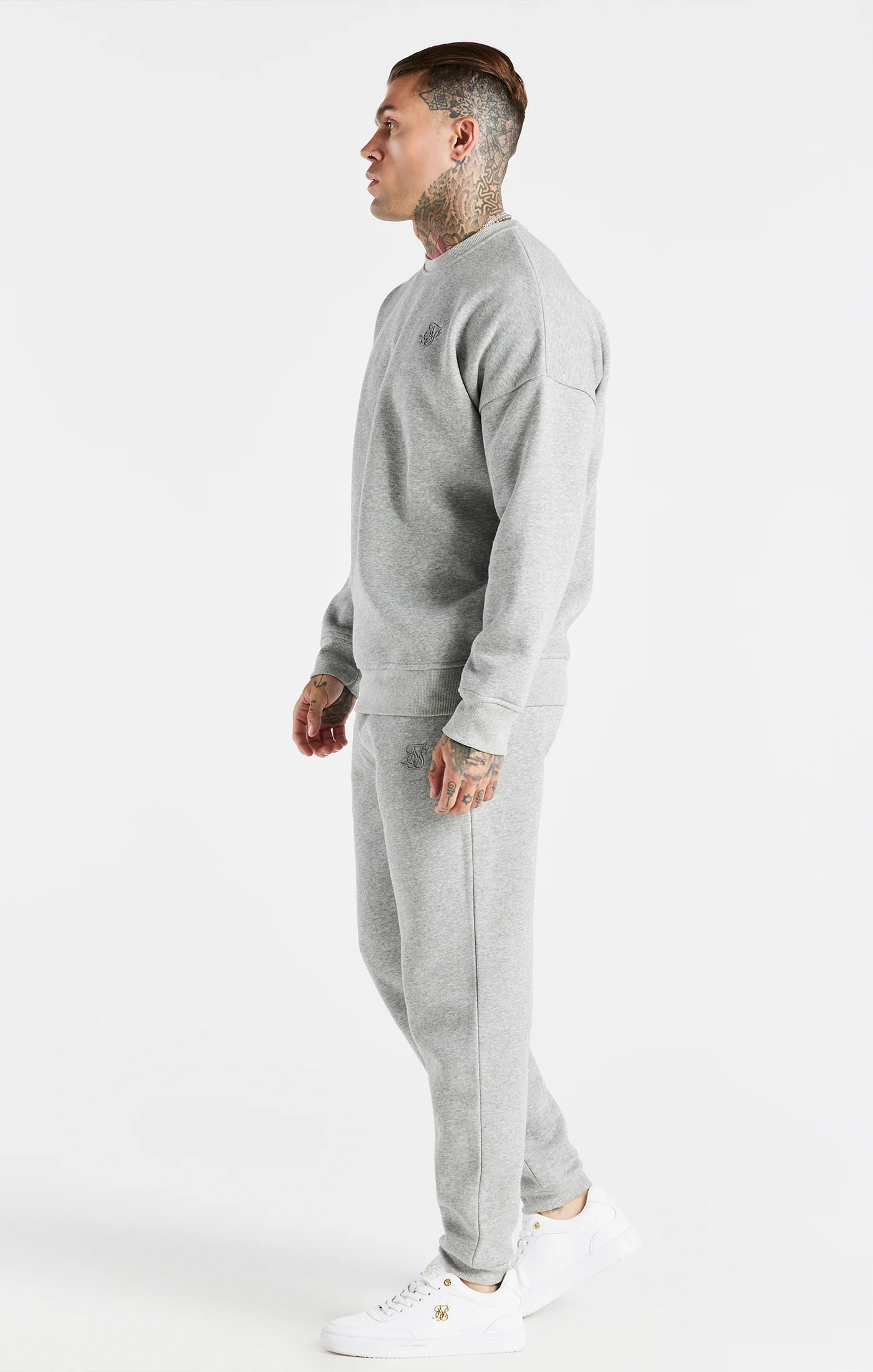 Grey Oversized Sweatshirt And Jogger Tracksuit Set - Image 7