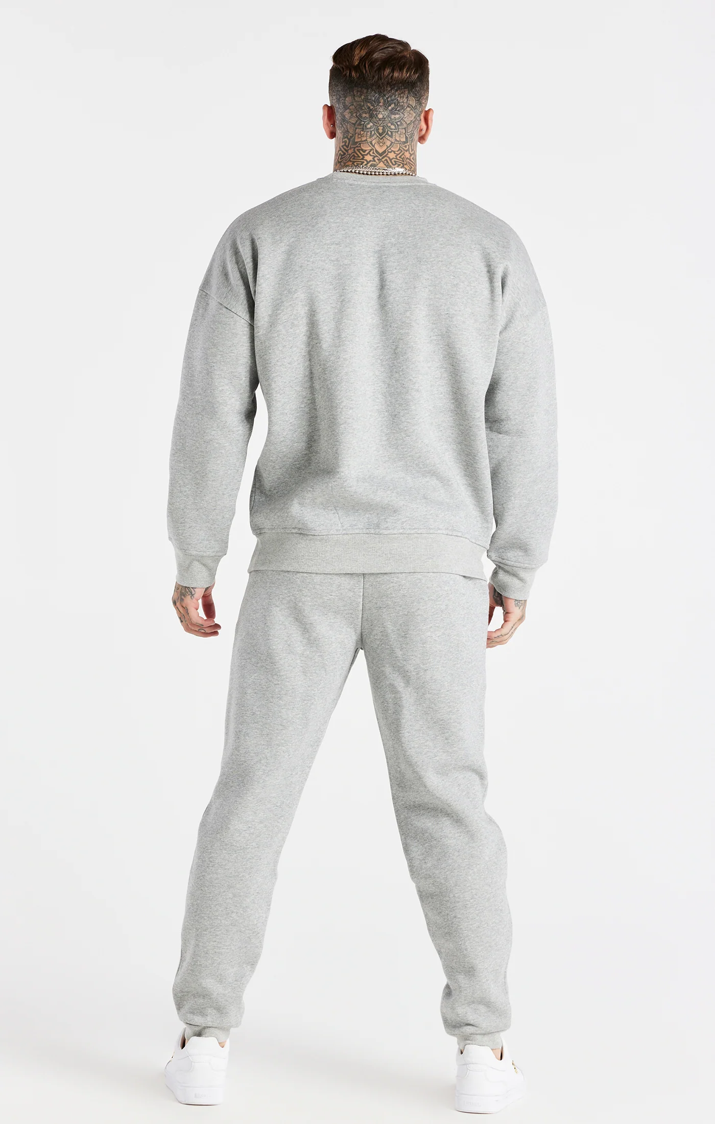 Grey Oversized Sweatshirt And Jogger Tracksuit Set - Image 8