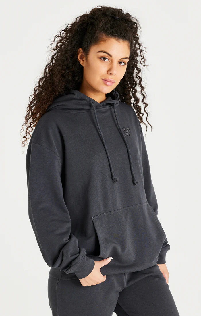 Black Washed Oversized Hoodie - Image 2