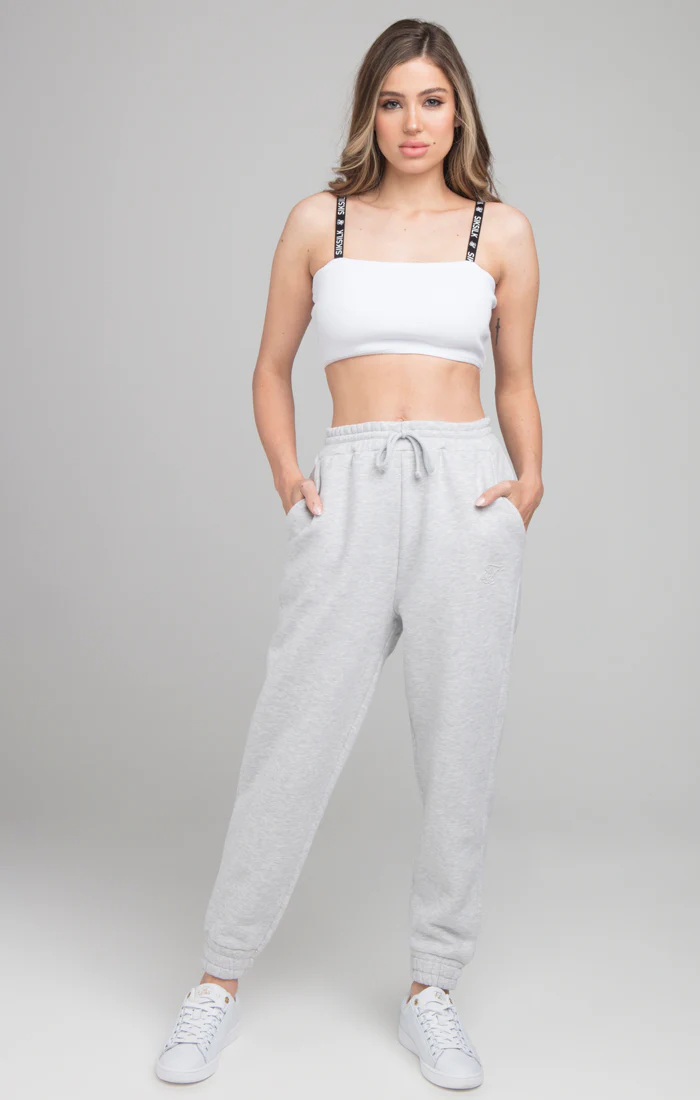 SikSilk Oversize Jogger - Ice Grey Marl - Image 3