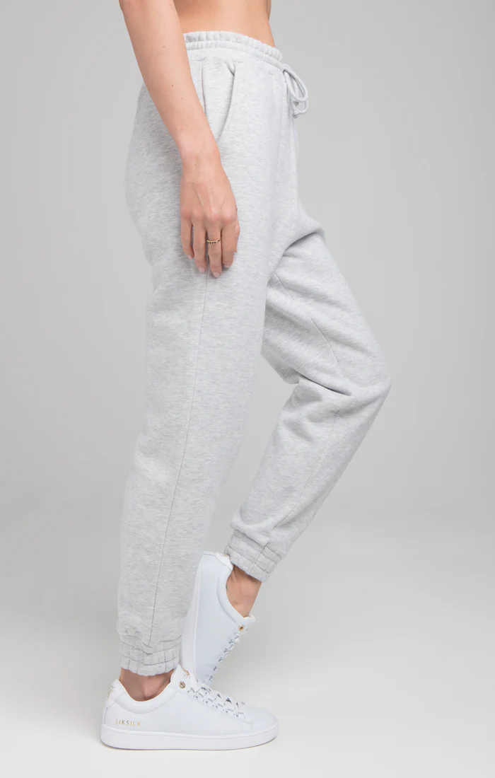 SikSilk Oversize Jogger - Ice Grey Marl - Image 4