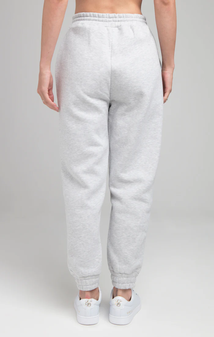 SikSilk Oversize Jogger - Ice Grey Marl - Image 5