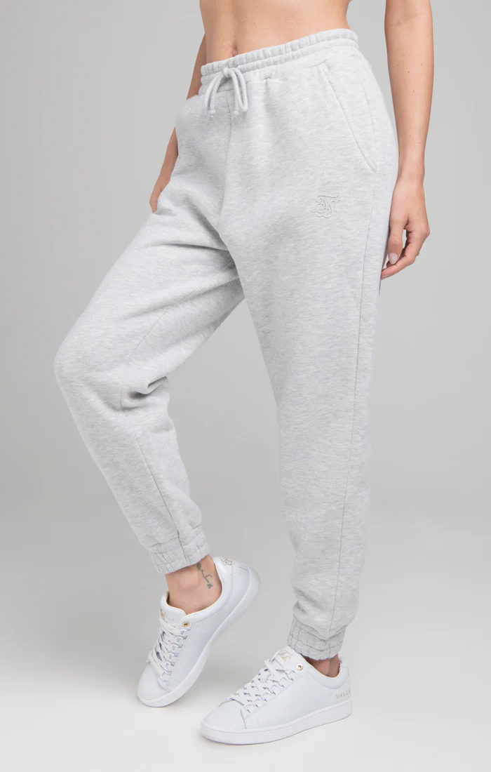 SikSilk Oversize Jogger - Ice Grey Marl - Image 6