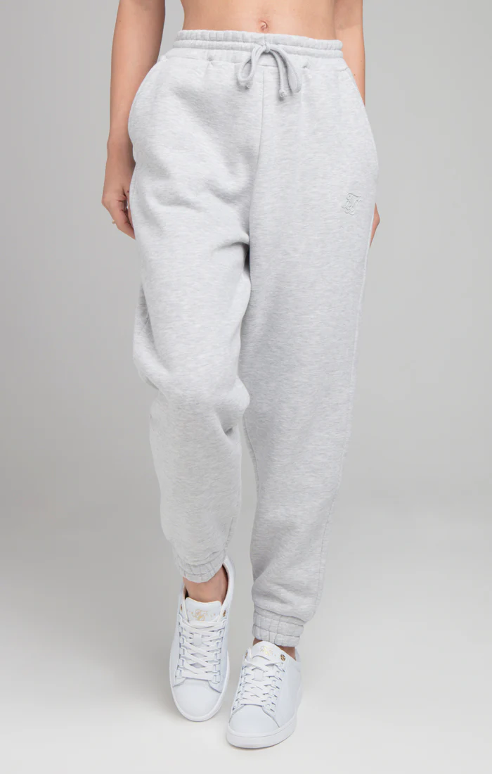 SikSilk Oversize Jogger - Ice Grey Marl - Image 7
