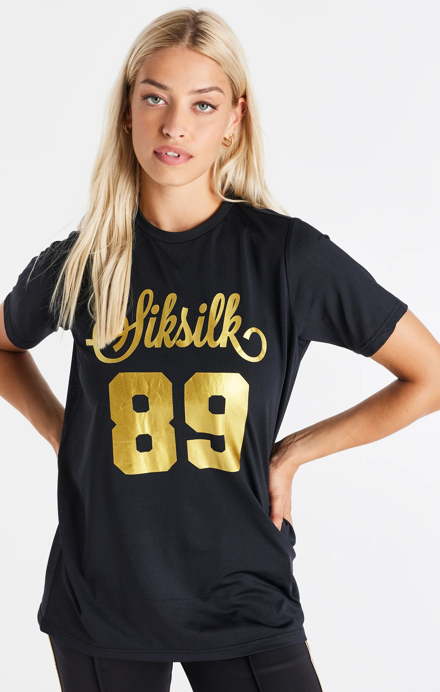 Black Oversize Mesh T-Shirt