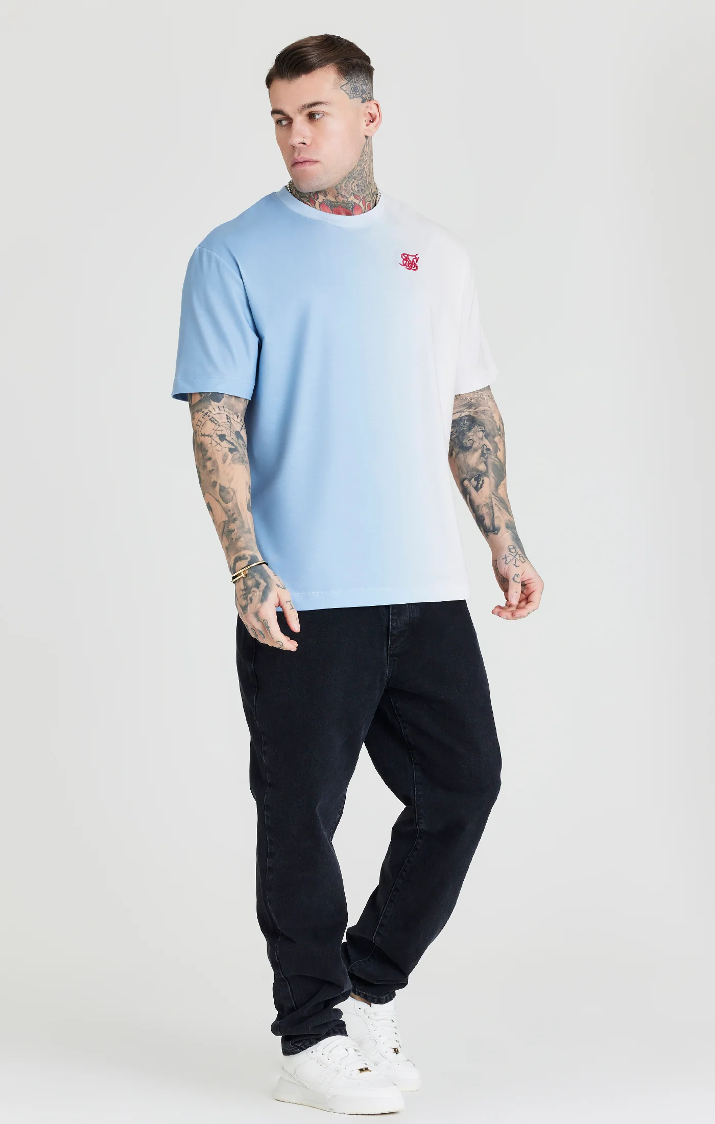 Blue Fade Oversized T-Shirt - Image 3