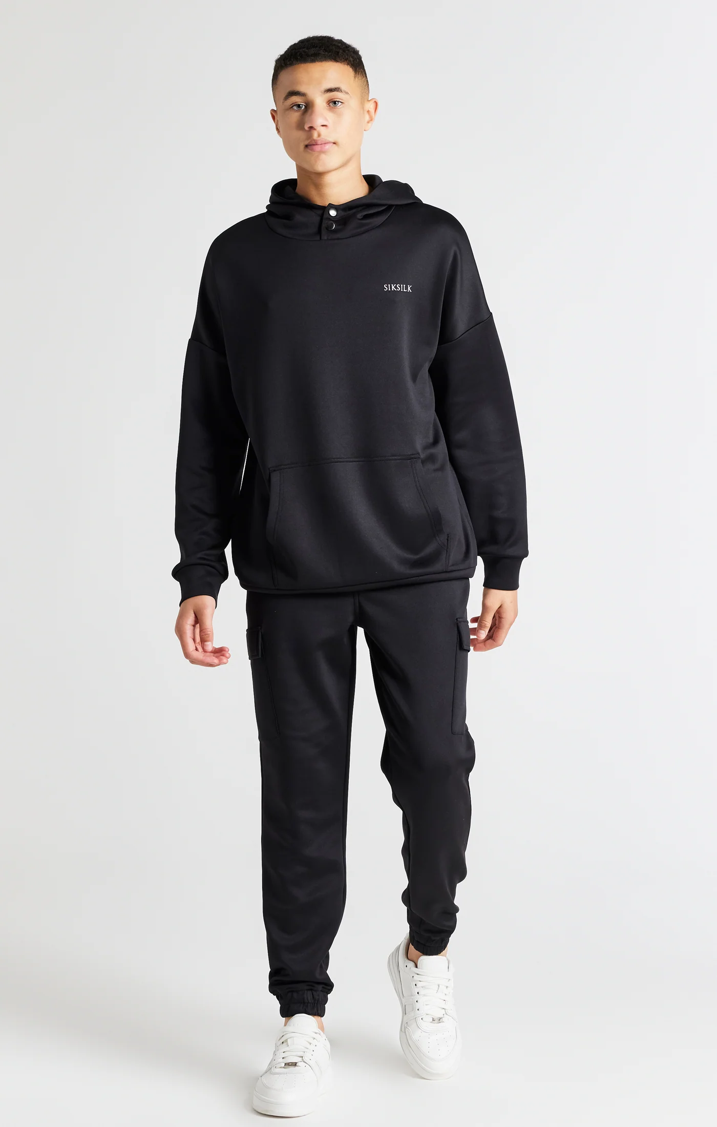 Boys Black Oversized Hoodie - Image 3