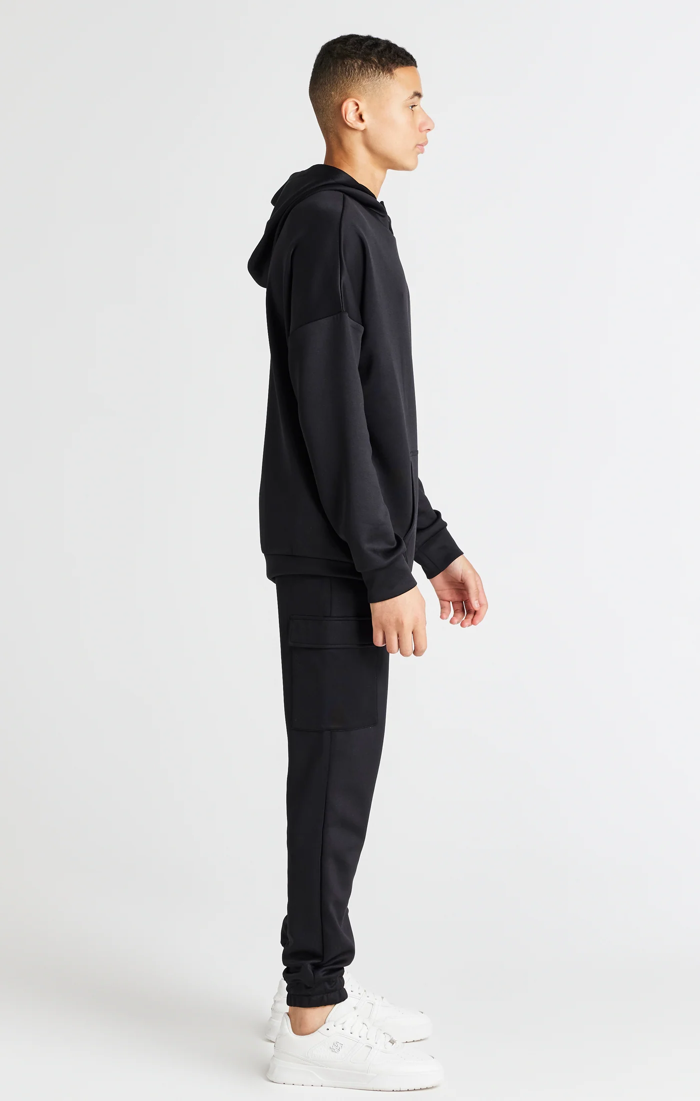 Boys Black Oversized Hoodie - Image 4