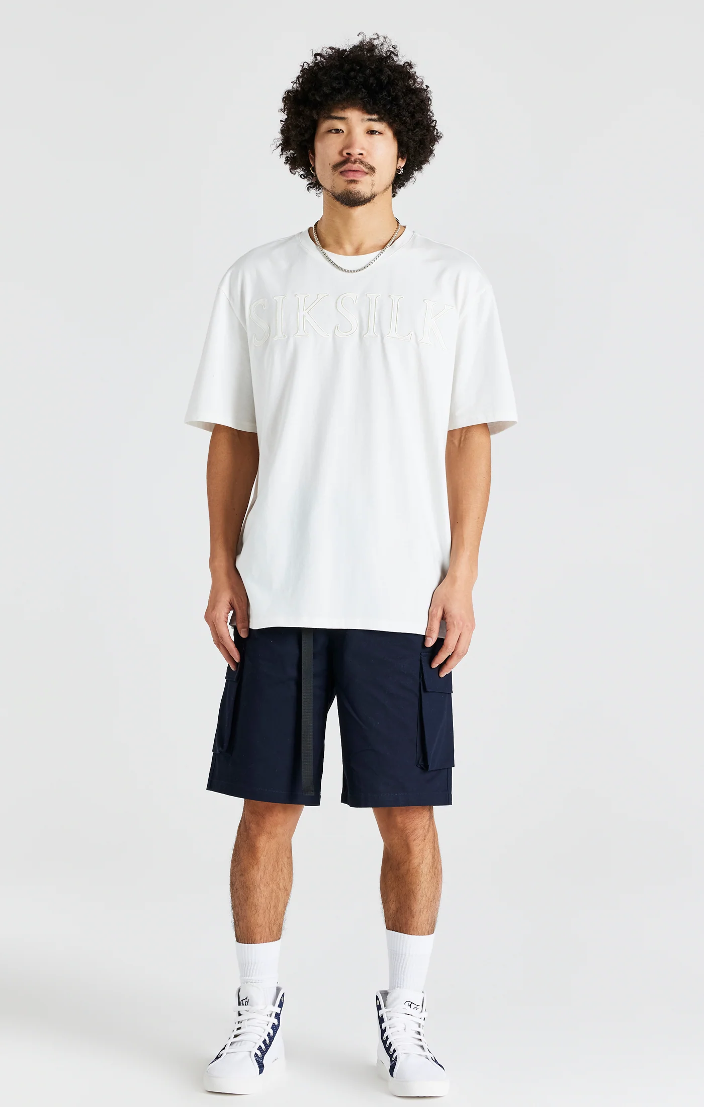 Ecru Oversized Logo T-Shirt - Image 3