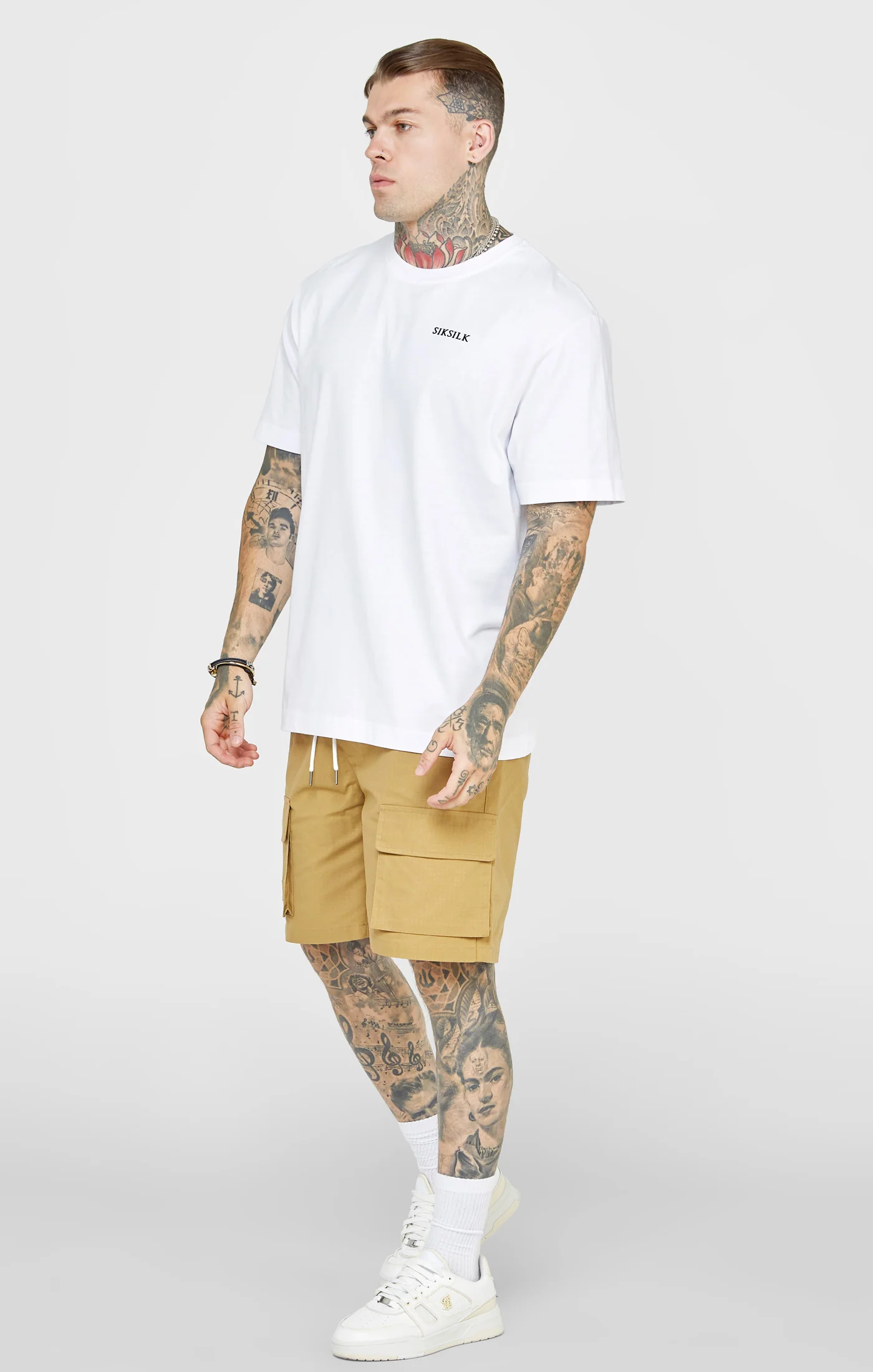 White Oversized Back Logo T-Shirt - Image 4