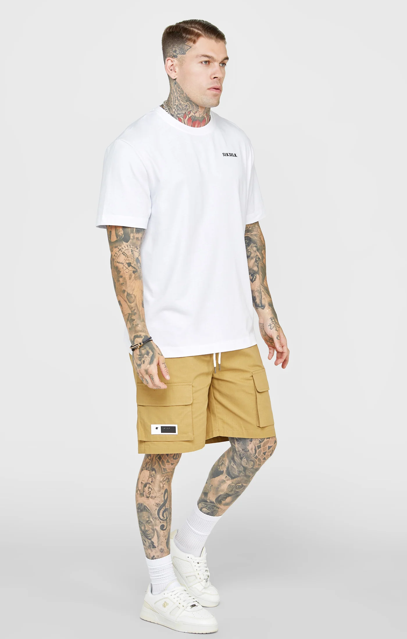 White Oversized Back Logo T-Shirt - Image 5