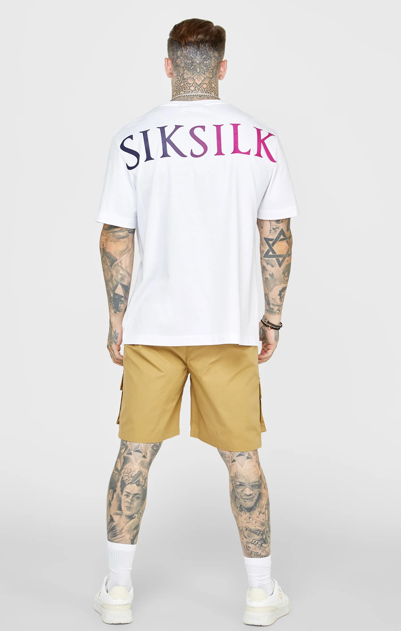 White Oversized Back Logo T-Shirt - Image 6